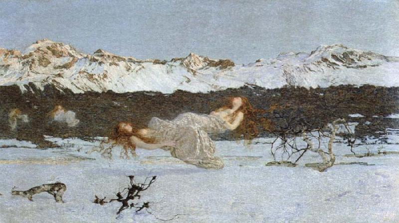 Giovanni Segantini the punishment of lust Norge oil painting art